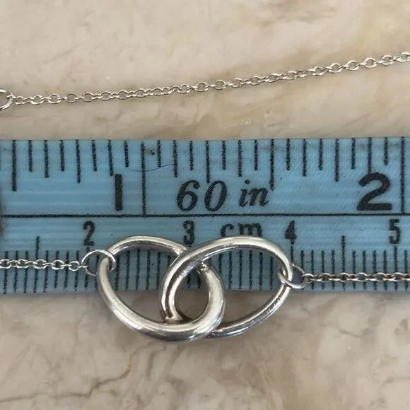 Tiffany & Co. Elsa Peretti Double Loop Necklace Sterling Silver - Picture 9 of 9